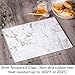 CounterArt White Marble Design 3mm Tempered Glass Cutting Board 15” x 12” Serving Board Charcuterie Board Dishwasher Safe