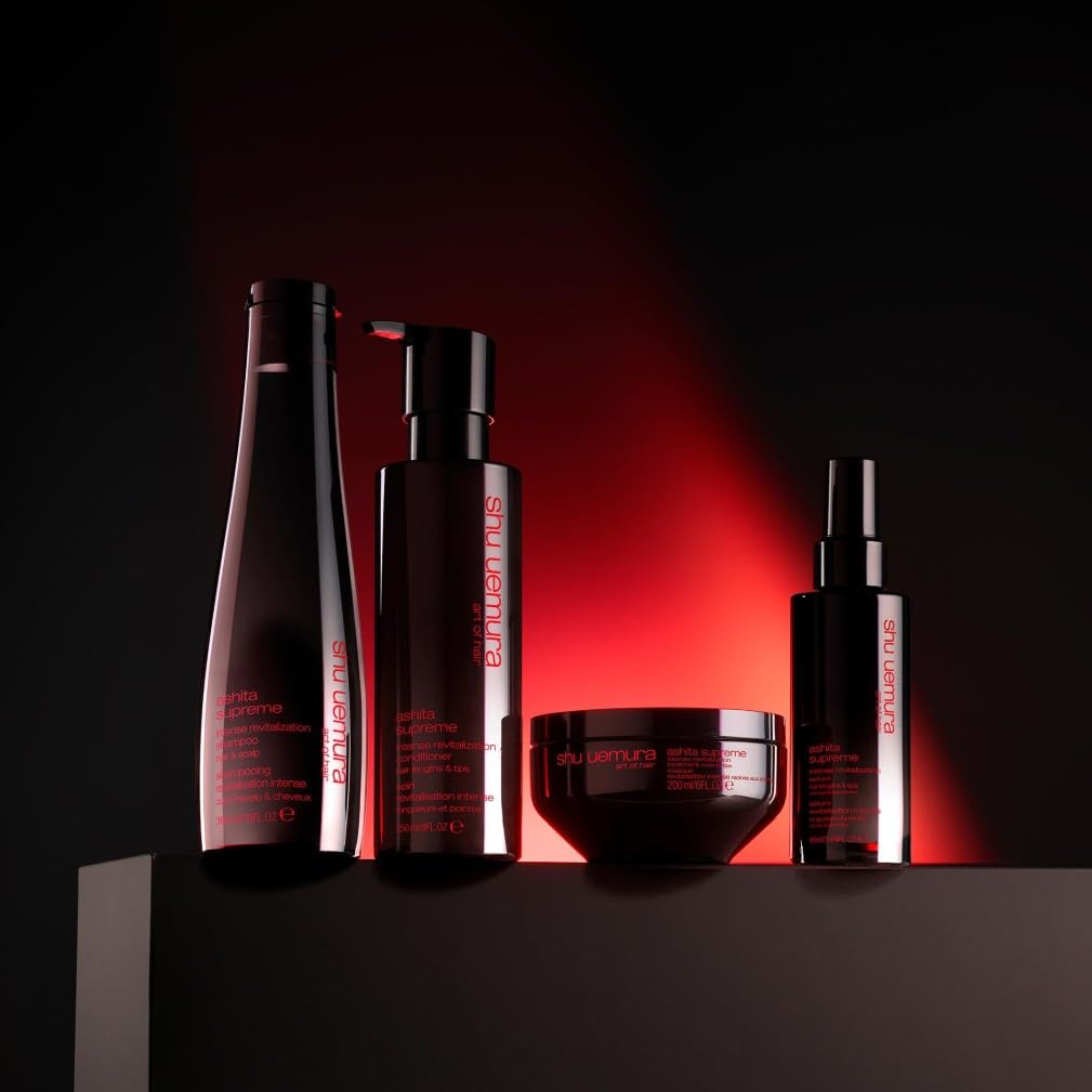 Shu Uemura, Ashita Supreme, Champú Revitalizante Intensivo, Para Todo Tipo de Cabello, Con Extracto de Ashitaba, Rejuvenece el Cabello para Dar Brillo y Flexibilidad, 300ml