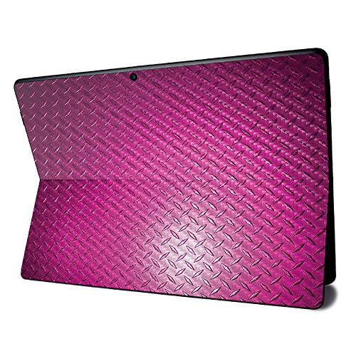 Image of MightySkins Carbon Fiber Skin for Microsoft Surface Pro X - Pink Diamond Plate | Textured Carbon Fiber Finish | Easy to Apply, Remove, and Change Styles | Made in The USA