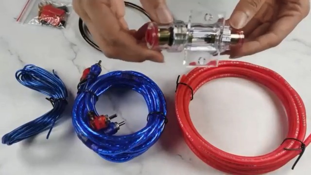 Kit Cavi Per Amplificatore Auto Ticeed 10GA - Per Subwoofer, Con Fusibile 60A E Connettori RCA - Foto 7