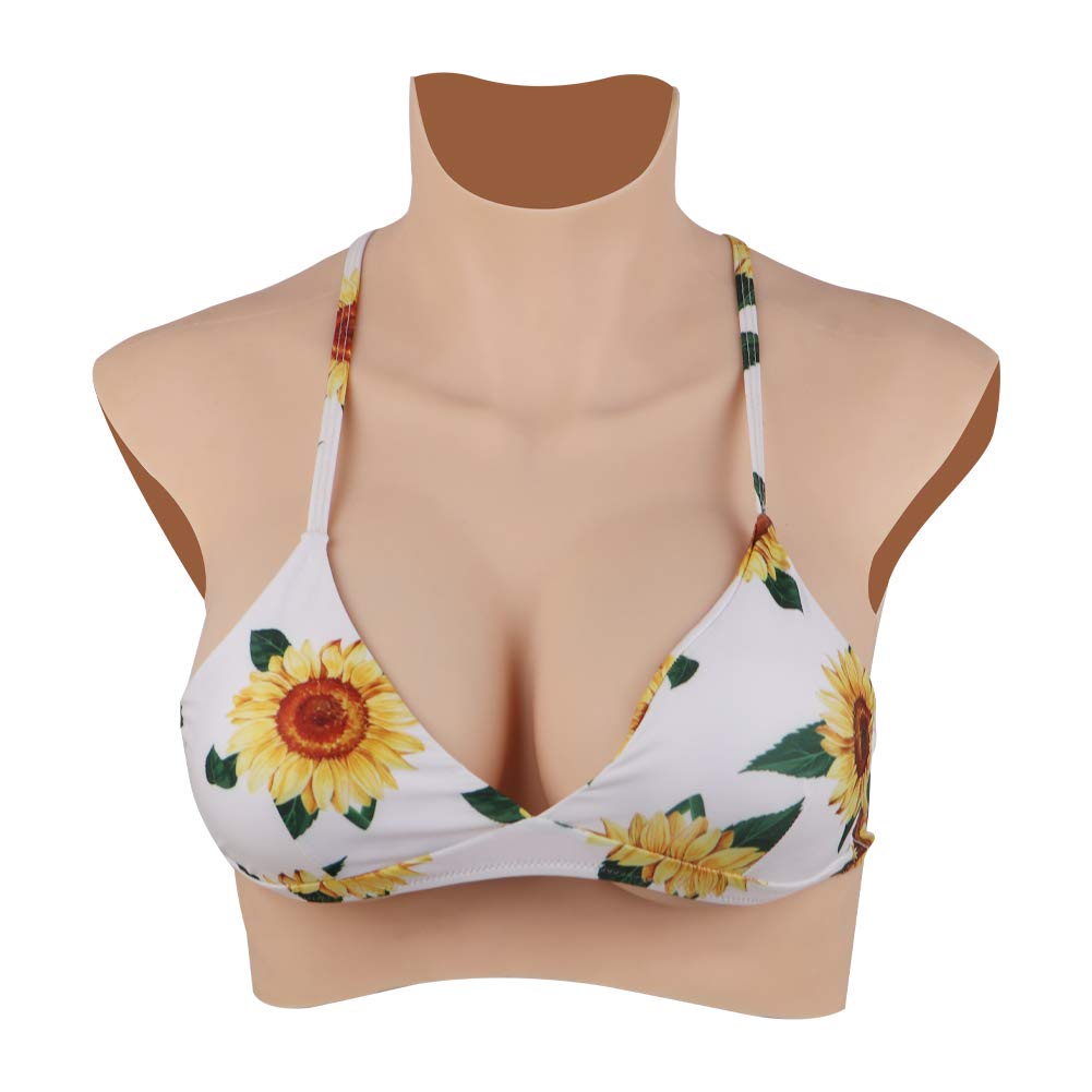 EQAIWUJIE 7th Generation Silicone Breast Plate for Crossdressers Transgender with Touch Soft Bra Mastectomy Bra