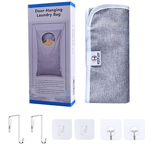 Keepjoy DOOR-HANGING LAUNDRY HAMPER BAG Hanging Laundry Hamper Bag With Free Adjustable Stainless Steel Door 2 Pcs Suction Cup Hooks thumb #5