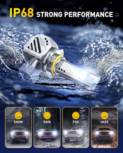 Image of AUXITO 9006 Bulb HB4 Bulbs, 70000LM Brighter Ultra-Bright, Plug N Play, Long Lifespan, No Flicker, 99% Compatibility, 2PCS