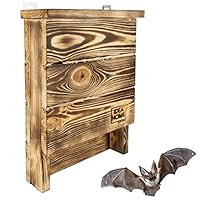 Leviatan IDEA HOME CHIROPTERA Fledermauskasten aus Massiv-Holz - fertig montiert, Nistkästen, wetterfest, unbehandelt, Fledermaus-Haus & Nistkasten für Fledermäuse sowohl Sommer- & Winterquartier