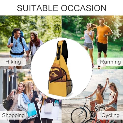 Bolso Bandolera Sloth Lying Down para Hombre y Mujer miniatura 6