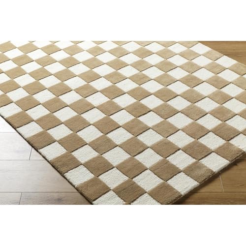 Image of Hand Tufted Wool Carpets Anti Shedding Rug Modern Carpets for Living Room Size 2x6 Feet