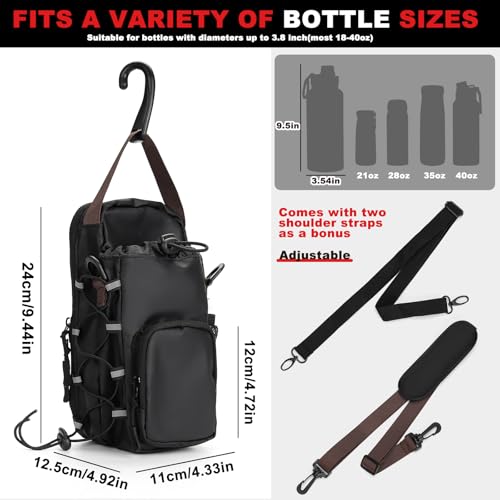 Magnetic Fitness Bag (Unisex) Magnetic water bottle/flask holder, fitness bag, and sling bag, suitable for travel, exercise, work, and outdoor cycling.2