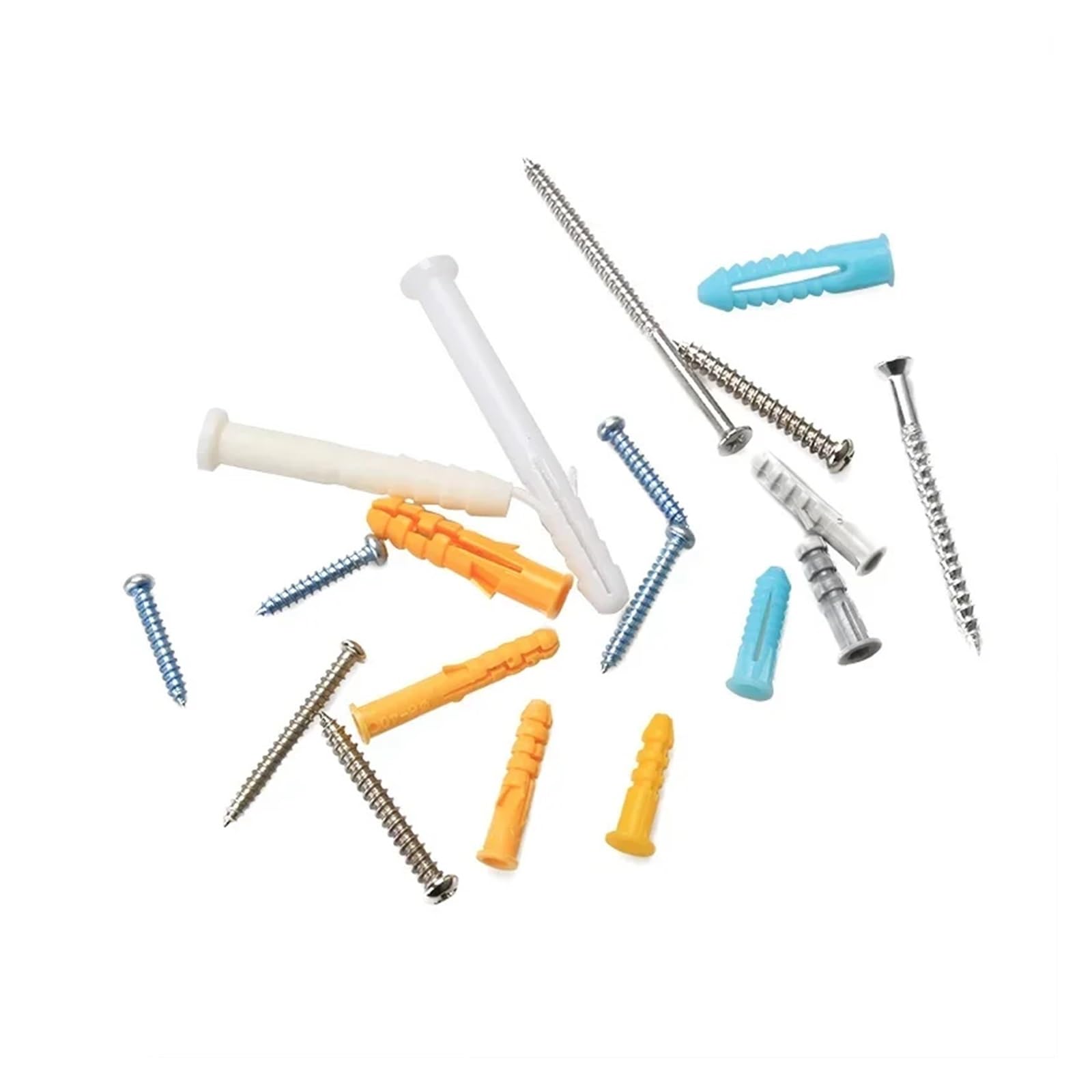 Tornillos de expansión de plástico 200 Uds M4 M5 anclajes de pared y paneles de yeso acanalados autoperforantes de plástico