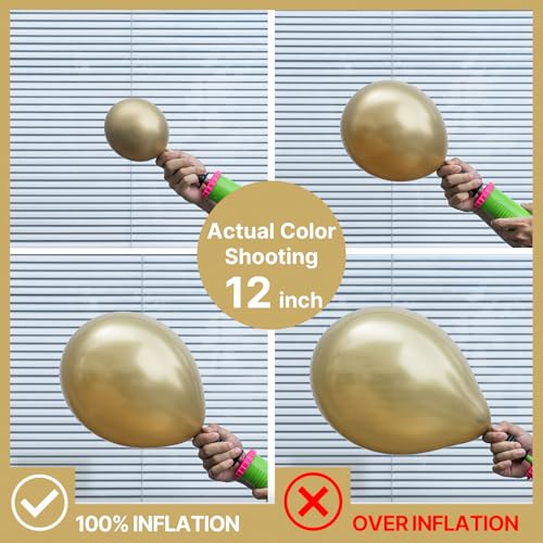 Image of PartyWoo Metallic Gold Balloons 50pcs Chrome Gold Color 12 Inch | Balloons for Birthday Graduation Baby Shower Anniversary Wedding Bachelorette Christmas New Year Party Decorations Gold-G128