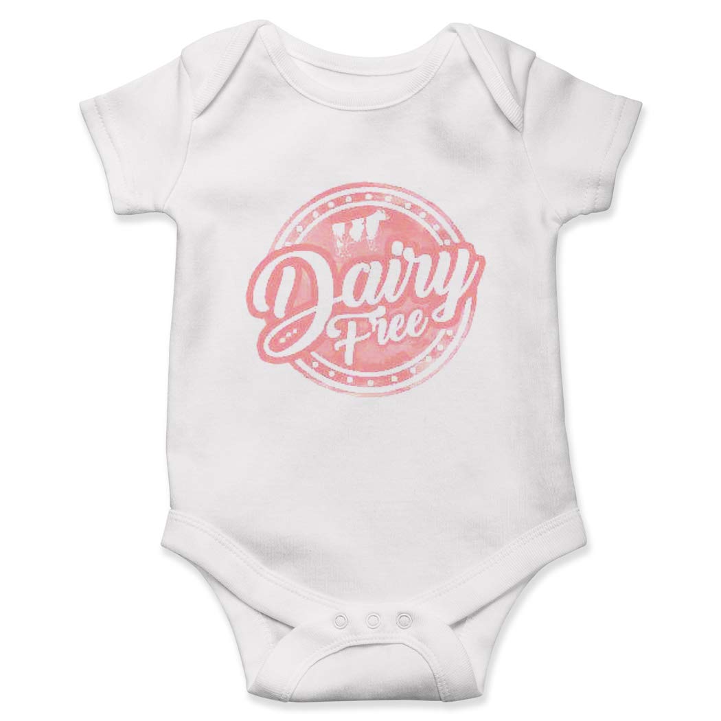 Breastfeeding Onesie Dairy Free Baby Outfit Lactose Intolerant No Milk New Funny Cow