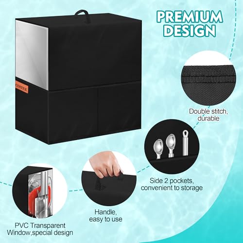 Image of Dust Cover for Ninja Slushie Machine, COITEK Waterproof 600D Nylon Drink Machines Cover Compatible with Ninja SLUSHi FS301C /FS301 /FS300 /FS299 /CyberChill SM-FS200A /SM-FS200(with Cloth)