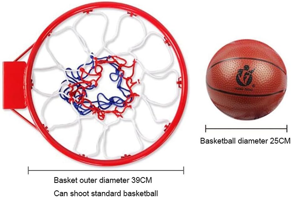 Wall-mountedBasketball+Rim Basketball Hoop,Basketball Rim,Indoor and Outdoor Hanging Basketball Door,Wall-Mounted Basketball Hoop with All-Weather Net Suitable for Indoor and Outdoor backboards