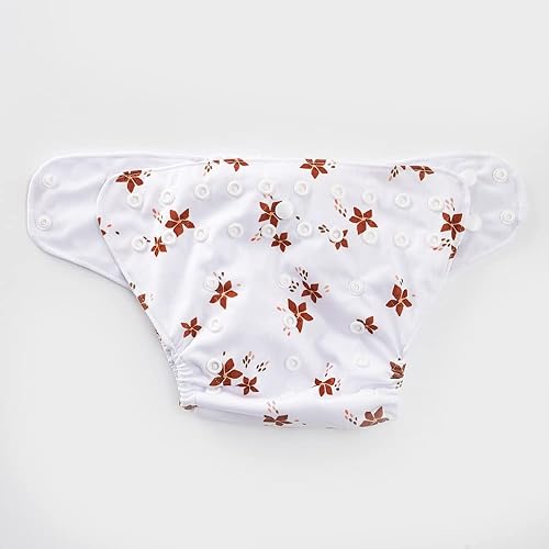 Miniatura 4 de HappyFlute 9 juegos de pañales de tela para recién nacido, talla única, ajustables, reutilizables, para bebés, niños y niñas (6-33 libras), una