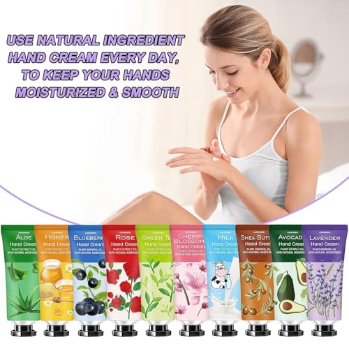  20 Pack Travel Size Hand Lotion Gifts Set for Women and Girls
| Stocking Stuffers Hand Cream Gift Set for Dry Hands, Wo