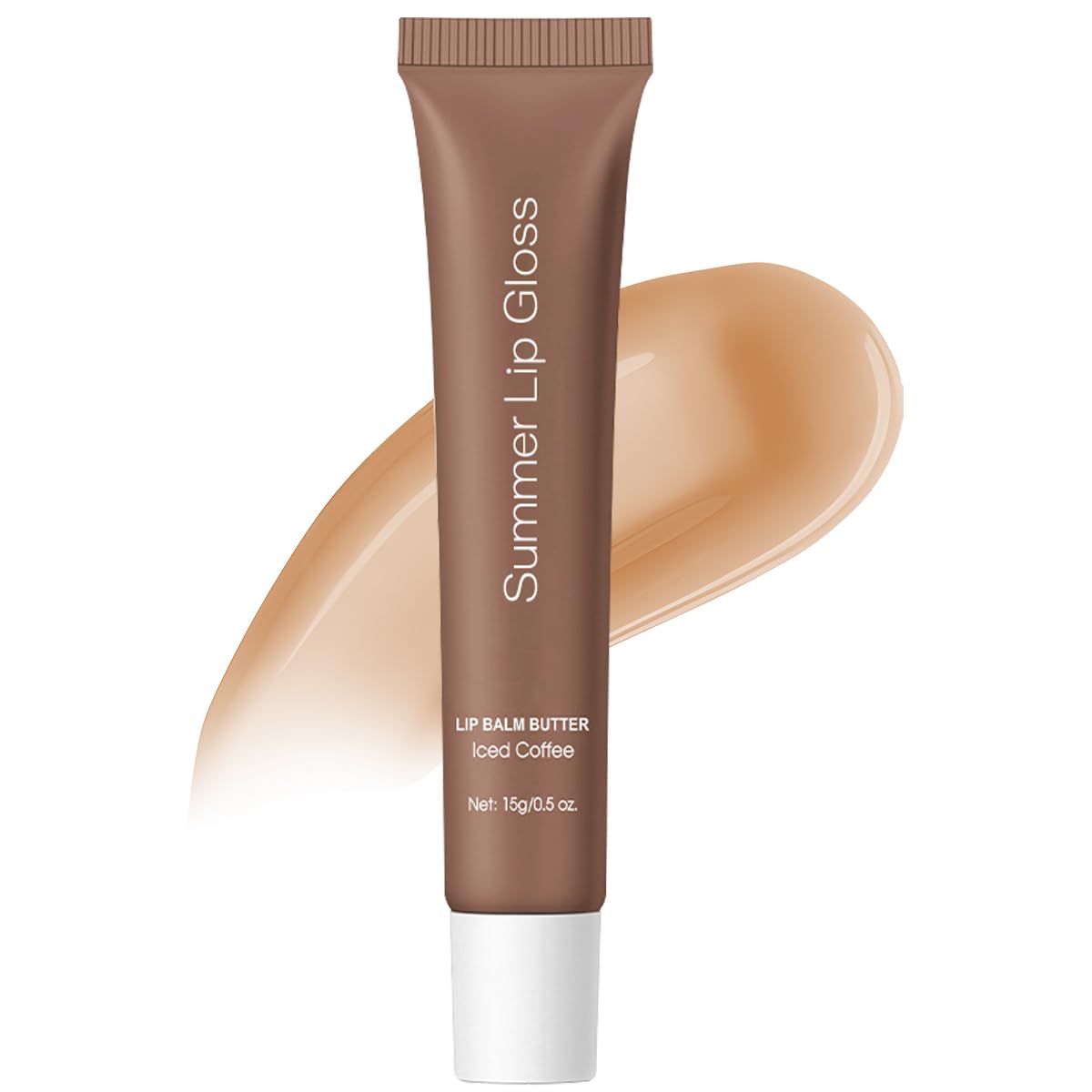 Summer Lip Butter Balm, Moisture and Hydration Lip Gloss, Long-lasting Hydrating Non-Sticky Lip Balm, Soften Dry Lips Lip Care (#Iced Coffee, 1Pcs)