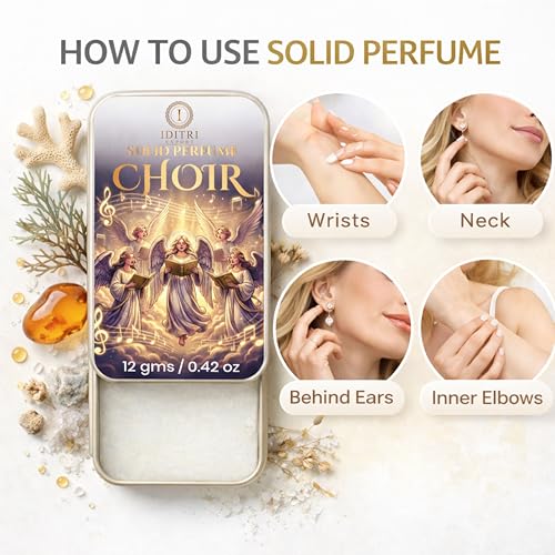 Image of Solid Perfume Choir | Green Yellow Sea | Alcohol Free Wax Perfume Balm, Long Lasting Pocket Fragrance Tin 12g, Non Greasy Smooth Glide, Travel Friendly | Office Wear | Gift Ready
