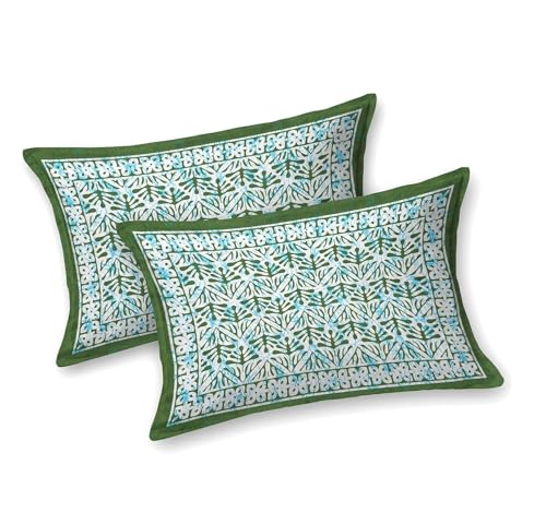 Image of Opulent Collection Double Bedsheet with 2 Pillow Cover | 100% Cotton Bedsheets for Double Bed | Handloom Bedsheet | Size 86x90 inches | King Size (90X102 Inches) (Grey Asparagus, King)