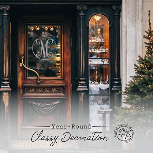 Rusted Orange Craftworks Co. Metal Letter Decor - Monogram Of H - 10 X 10 Inches | For Wall Or Door - Family Initial - Rustic Signs - Outdoor Or Indoor Decoration - Made In The Usa #TOP1