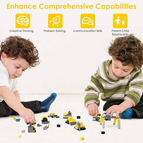 image for Batlofty 16-in-1 Construction Site Vehicles Toy Set, Construction Truc