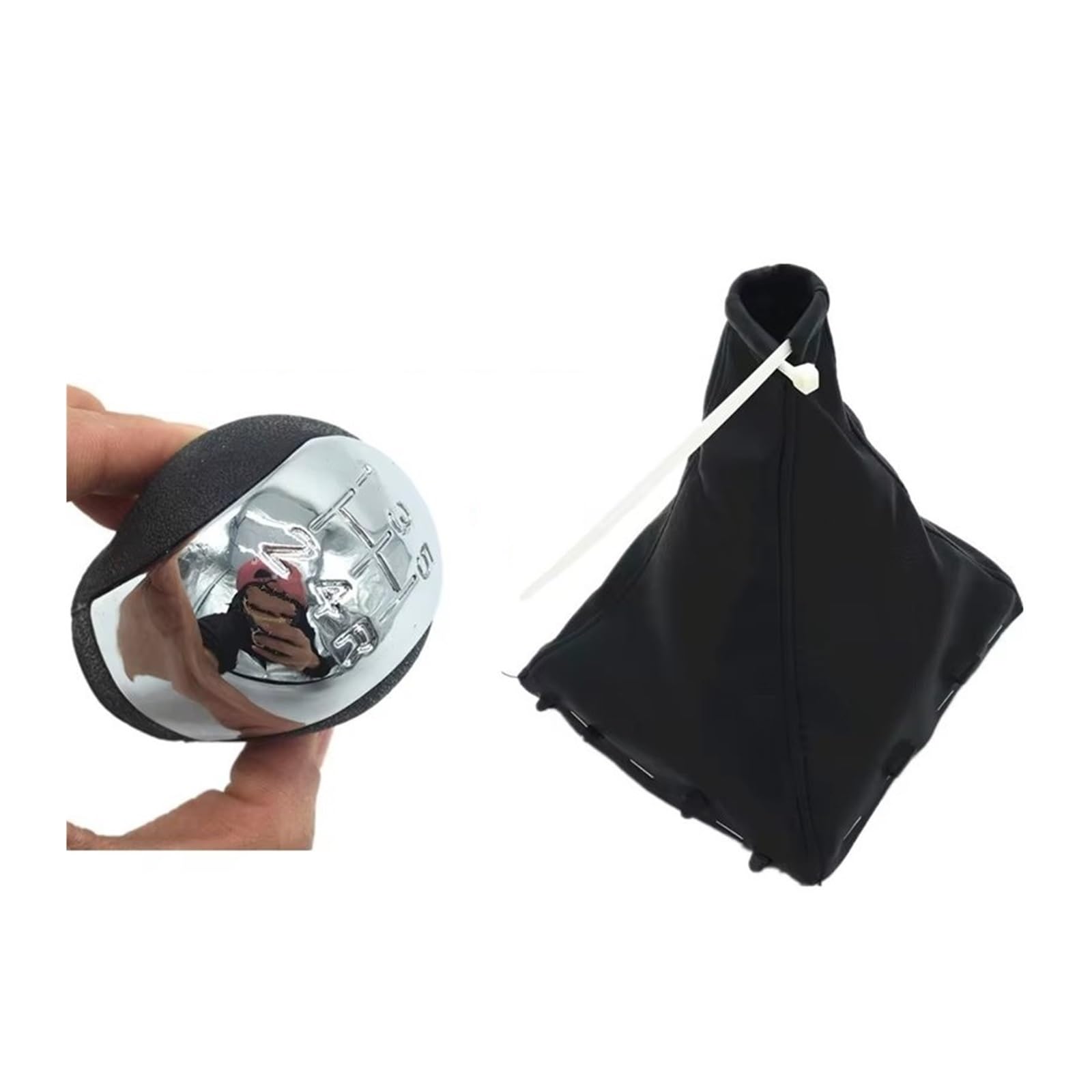 OUVECR Car Shift Gear Knob Handle for Opel for Vectra C 2002 2003 2004 2005 5/6 Speed Manual Car Gear Shift Knob Gaiter Boot Cover Gear Shift Cover(Combo 3)