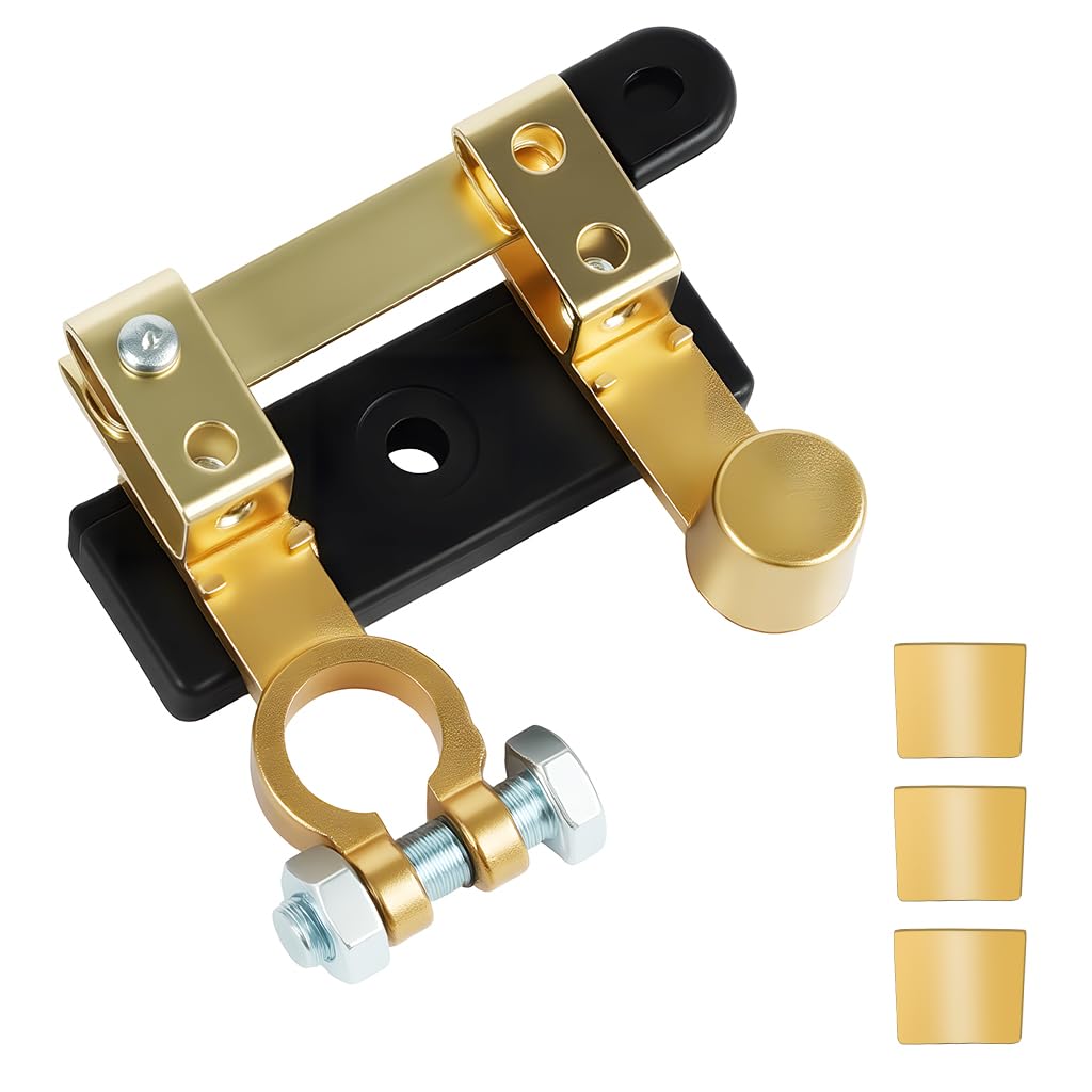 STHIRA® 12V/24V Car Battery Disconnect Switch Heavy-Duty Battery Cut Off Switch for Car, Truck, Rv, Battery Terminal Kill Switch for Quick Power Isolation Universal Use Battery Switch