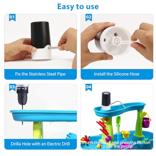 Water Table Pump - water pump for water table 3 Hours of Non-Stop Fun for Kids Fun Summer Outdoor Water Play Table Accessories - image 5