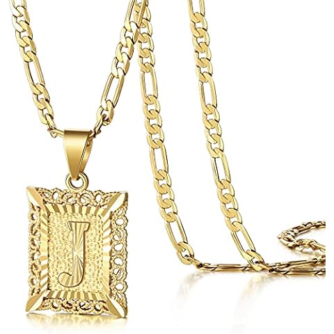 KissYan 14K Gold Plated Initial Necklace Cover