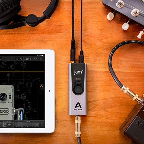 Apogee Jam Plus - Portable USB Audio Interface for Guitars, Bass, Keyboards and Instruments , Works with iOS, MAC OS and Windows PC, Made in USA