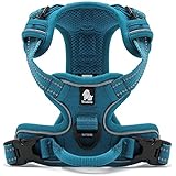 cocomall 犬用ハーネス 犬用胴輪 ドッグ ペット用品 ハーネス 3M反射材料 訓練 ナイロン製 小型犬、中型犬、大型犬に向け 通気性 調節可能 (M, ロイヤルブルー)