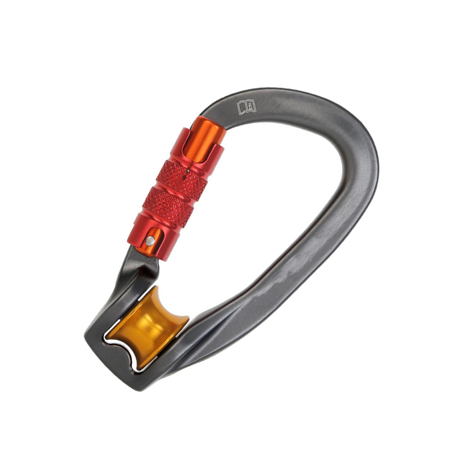 Mousqueton robuste en forme de D 20 kN en alliage d'aluminium avec vis d'escalade pour le camping en plein air et la randonnée, boucle d'escalade