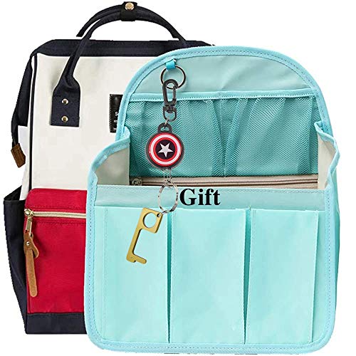 (New 3Rd Upgrade) Rucksack Organizer Insert, Nylon Backpack Organizer Insert Travel Backpack Purse Organizer For Mens And Womens For Mummy Coach Mcm Lv Jansport Anello (Large, Blue) #TOP1