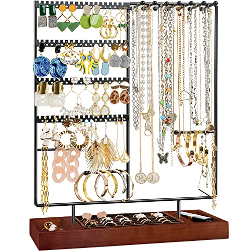 ProCase Soporte para Joyas, Organizador para Pedientes Colgante para Collares Pulseras Estante de Metal