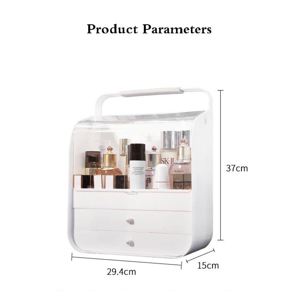 Caja Organizador Maquillaje, Joyería Y El Soporte De Exhibición Cosmético, Componen La Caja De Almacenaje, Amigos Saludable, White