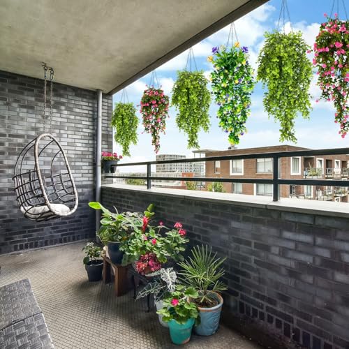 Image of Tdas Artificial Hanging Plants Leaves Eucalyptus Ivy Garlands Plant Greenery Vine Creeper Home Decor Door Wall Balcony Decoration Party Festival - 1 Pcs (Multicolor1)