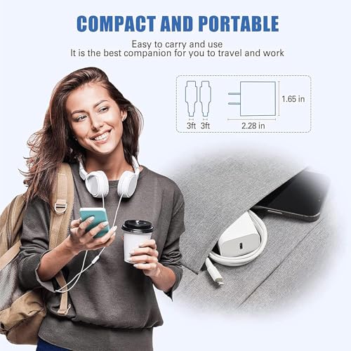 Image of StinkLight iPhone 20W USB C Fast Charger with USB C to Lightning Cable & Compatible Cord for iPhone 14 /13 /12 /11 /XS /XR /X /iPad
