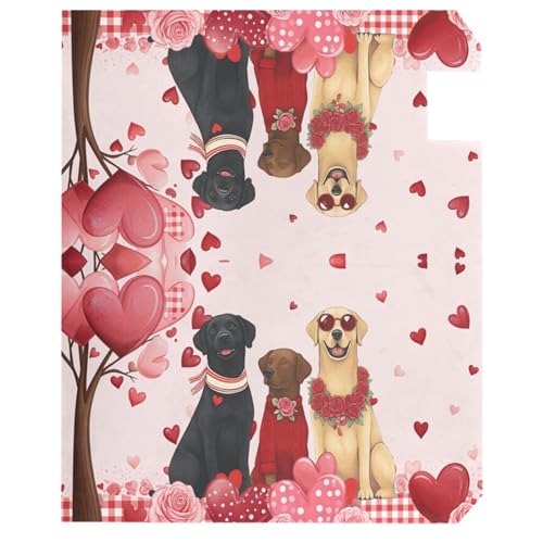 Image of Happy Valentine's Day Dogs Magnetic Mailbox Covers Love Tree Golden Retriever Pink Buffalo Mailbox Cover Over Size Full Magnet Garden Yard Porch Mail Boxes Cover Holiday Decorations 25 inch L x 21 inch W
