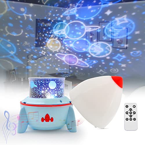 Sternenlicht Projektor Kinder, 360° Drehbar Nachtlicht Sternenhimmel mit 8 Lichtmodi, Timer-Steuerung, Wiederaufladbar Rotierende LED Sternenhimmel Lampe Geeignet für Dekoration von Kinderzimmern Cover