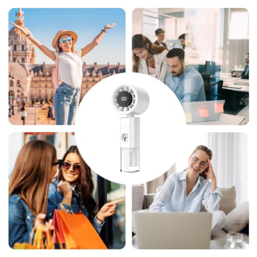 Mini ventiladores plegables de mano con pulverizador de niebla ajustable 6