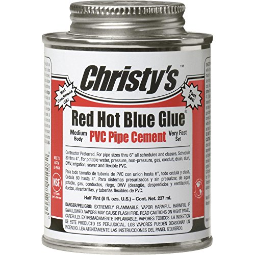 Christys RH-RHBV-HP 8 Oz Red Hot Blue Glue Low VOC
