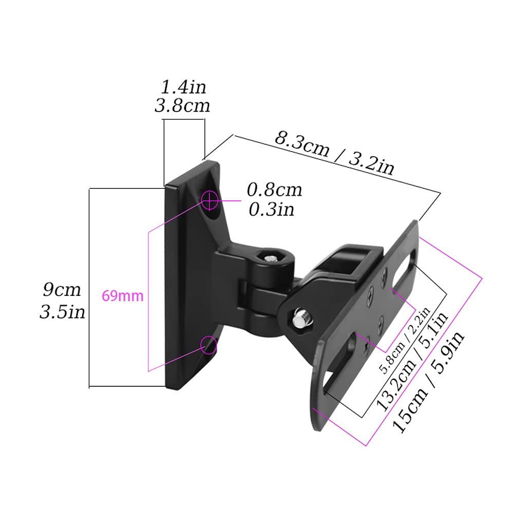Soporte de Altavoz Soporte de Pared para Altavoz Soporte de Altavoz de Pared de Techo Envolvente, Utilizado para Oficina Sala de Estar Sala de reuniones Comedor Soporte d