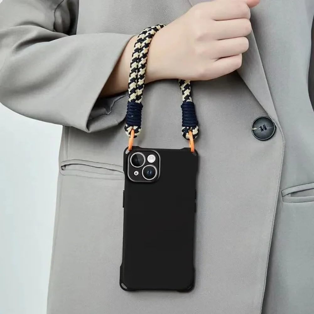 Naszyjnik Crossbody Sznurek Smycz Etui na Telefon iPhone 15 14 13 12 11 Pro Max 15 Plus XR X XS Miękka Okładka, Fioletowa, Do iPhone'a 12 Pro