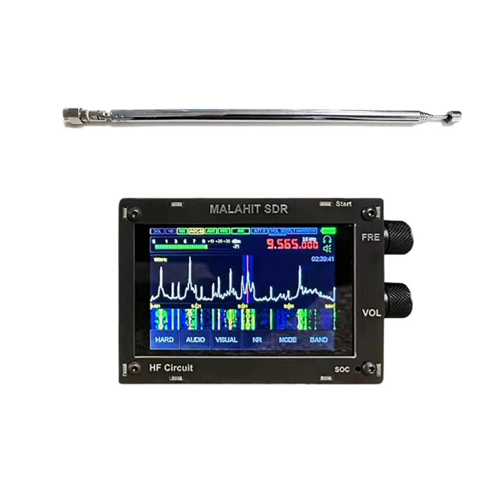 50K-250MHz 400M-2GHz SDR Pro odbiornik malachitowy All-Band Aviation Band odbiornik radiowy z ekranem dotykowym 3,5 czarny