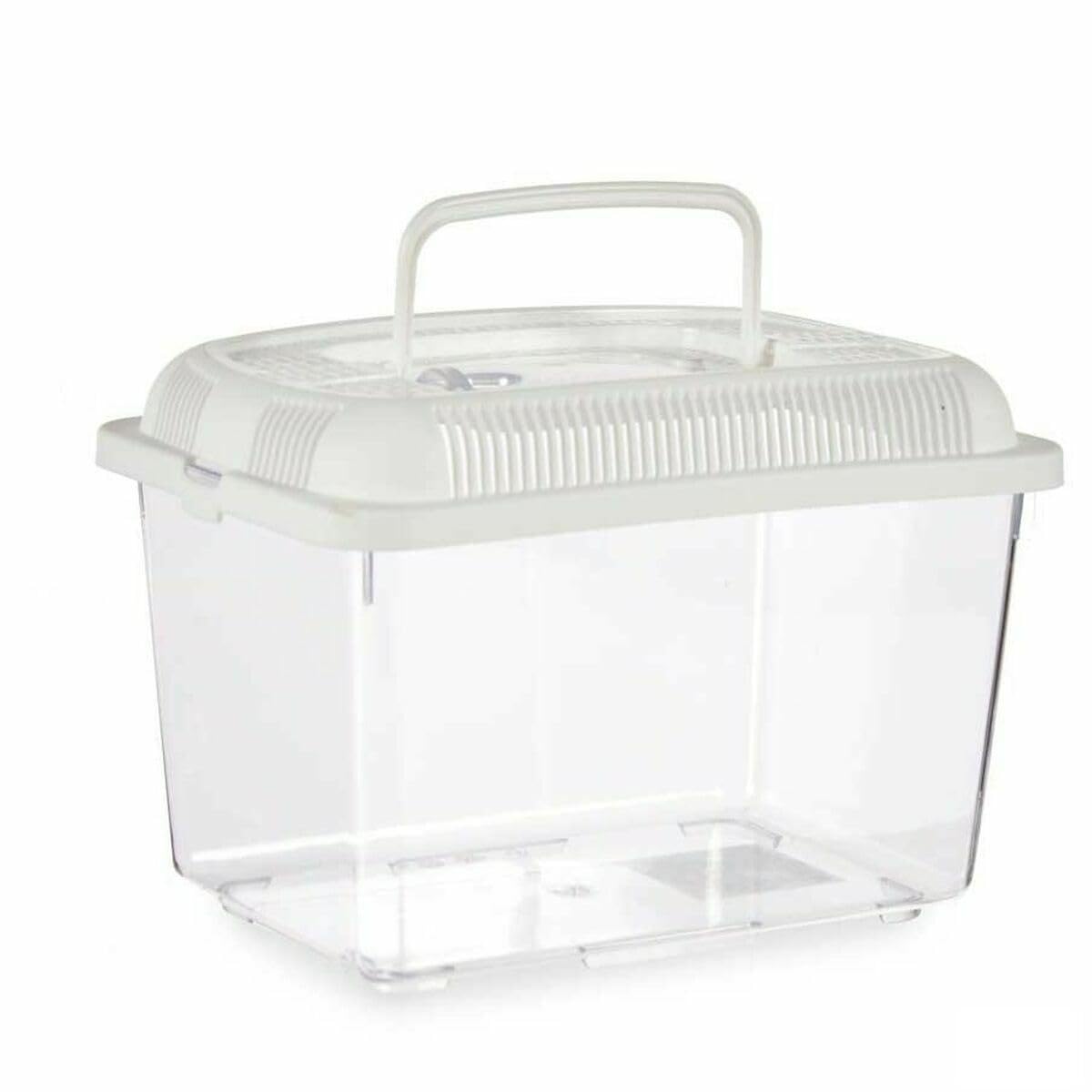 Pecera con asa Grande Blanco Plástico 7 L 20 x 20 x 30 cm (8 Unidades)