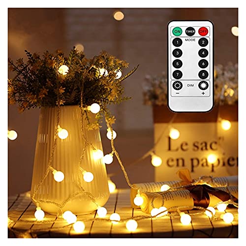 Guirlande lumineuse LED 10m 80 LED à pile étanche avec télécommande