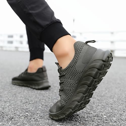 Image of Men Running Tennis Shoes Gym Fashion Sneakers Walking Workout Shoes Athletic Slip on Breathable Mesh Comfortable Lightweight Casual Sport Shoe