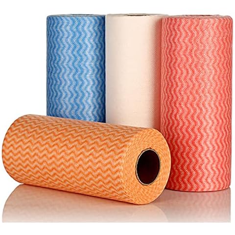 JIANGLAI 50Pcs/Lot Throwaway High Efficient Anti Greasy Kitchen Cleaning Wiping Rag Non-Stick Oil Cleaning Cloth Cover
