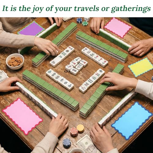 Thinp 4 Piezas Mahjong Cartas Barajadoras PVC miniatura 6