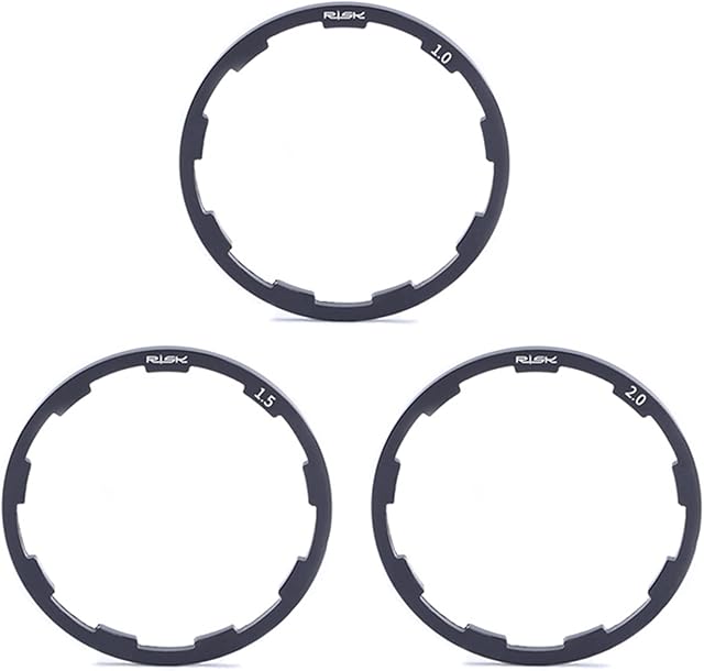 SacJkt Bicycle Flywheel Freewheel Washers, Cassette Flywheel Hub Spacer, 3 PCS Aluminium Alloy Bottom Bracket Washer for Mountain Road Bike(1/1.5/2mm)