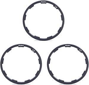 SacJkt Inner Bearing Spacer Full Washers, Cassette Flywheel Hub Spacer, 3 Pieces Aluminium Alloy Inner Bearing Washer for Mountain Bike (1/1.5/2 mm)