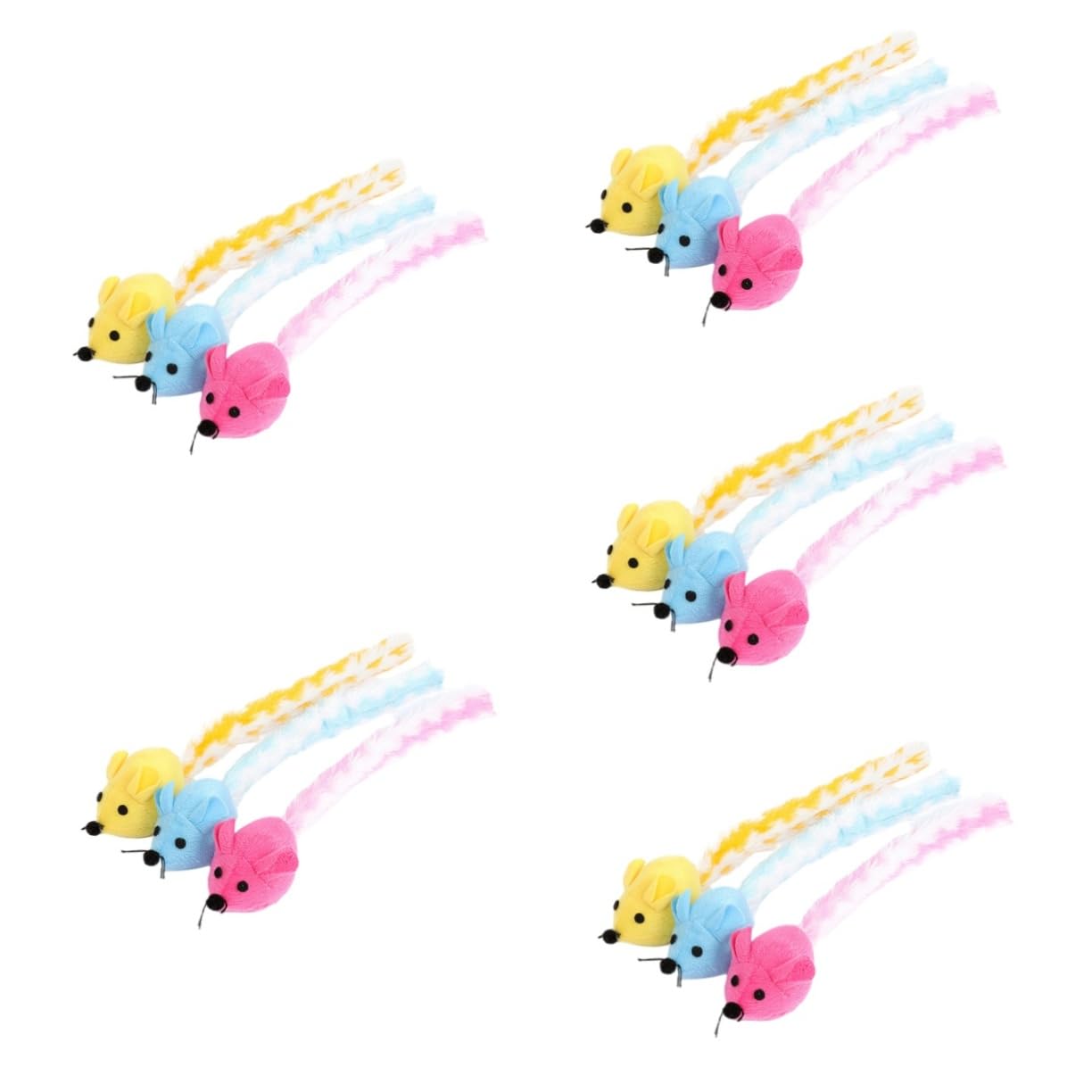 Toddmomy 15piezas Juguete Interactivo para Gatos Ratones De Peluche Coloridos Catnip para Ejercicio y Diversión De Gatos Interiores